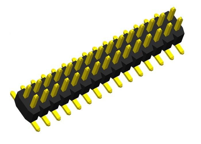 Złącze dwurzędowe z listwą czołową Pojedyncze złącze z tworzywa sztucznego typu SMT Złącze pinowe Pcb 1,0 mm