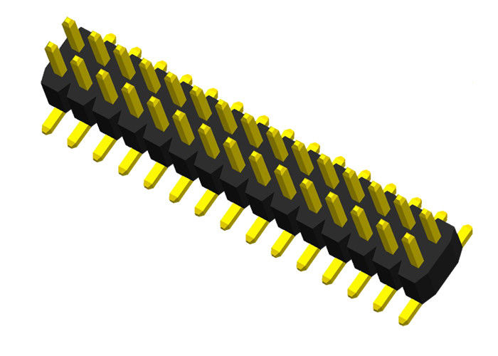 Złącze dwurzędowe z listwą czołową Pojedyncze złącze z tworzywa sztucznego typu SMT Złącze pinowe Pcb 1,0 mm