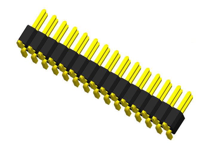 Złącze dwurzędowe z listwą czołową Pojedyncze złącze z tworzywa sztucznego typu SMT Złącze pinowe Pcb 1,0 mm