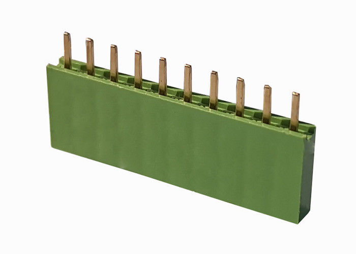 Złącze żeńskie proste 2-rzędowe zielone Złącze żeńskie 10 2,54 mm 10-stykowe