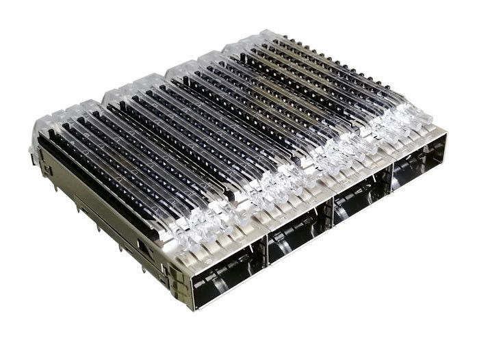 Zatrzaskowe złącze Qsfp28 SFP ze stopem miedzi Cztery porty Zatwierdzić ISO 9001 ISO 14001
