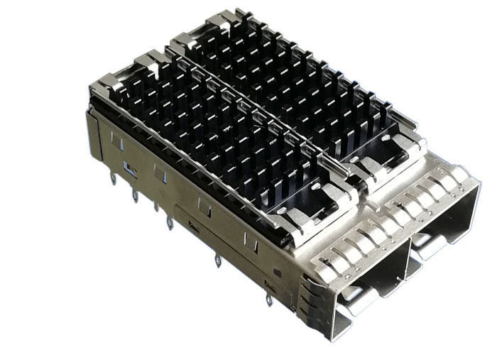 Radiator 2 porty Metalowe złącze klatki SFP 3,05 mm Zatrzask pasowany