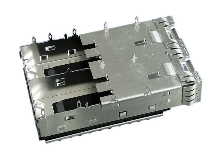 Radiator 2 porty Metalowe złącze klatki SFP 3,05 mm Zatrzask pasowany